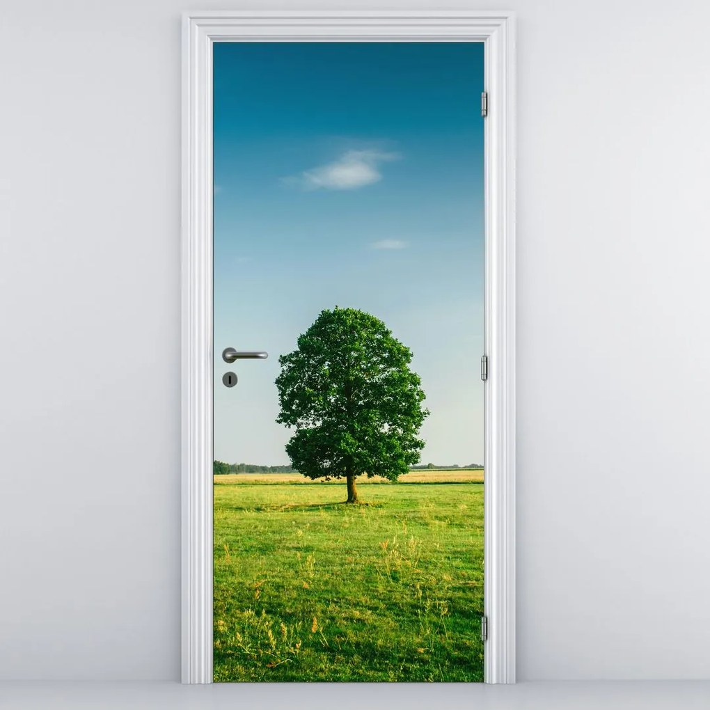 Fototapet pentru ușă - Copac în luncă (95x205cm)