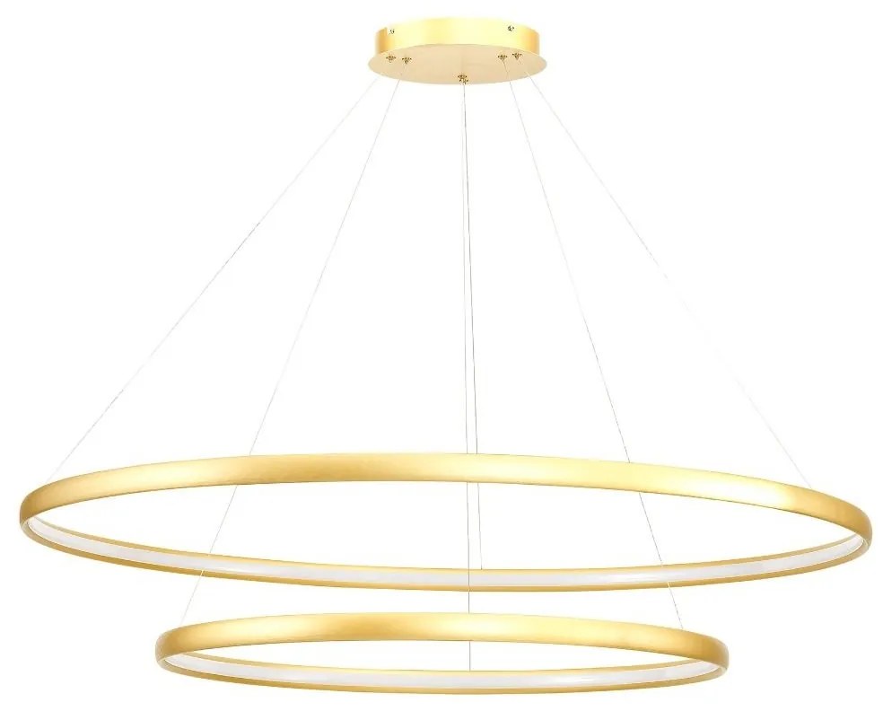 Lustra LED design modern circular CARLO auriu
