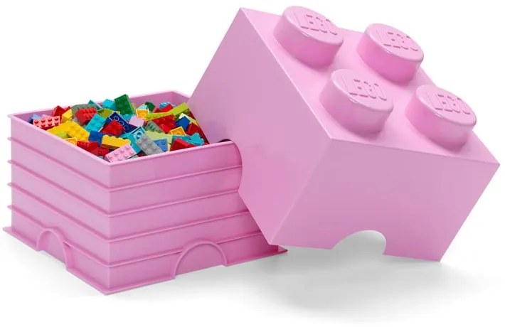 Cutie depozitare LEGO®, roz deschis