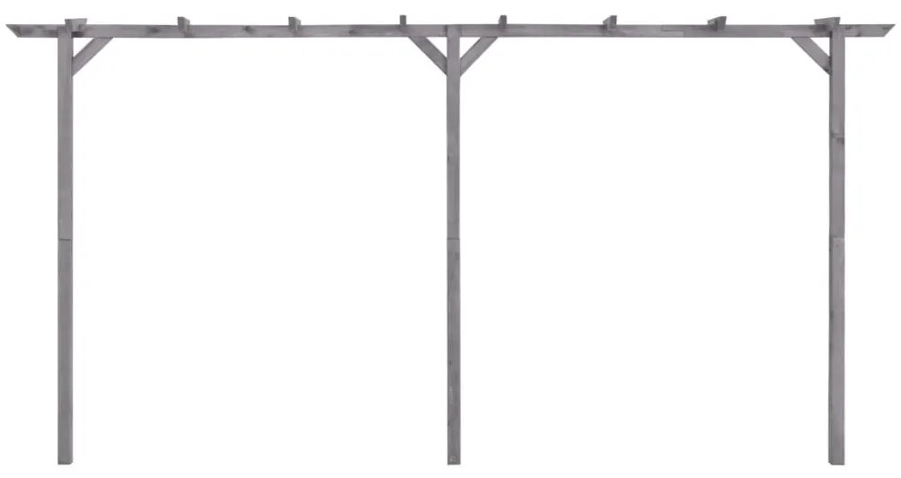 Pergola de gradina, gri, 400 x 40 x 205 cm, lemn de pin tratat
