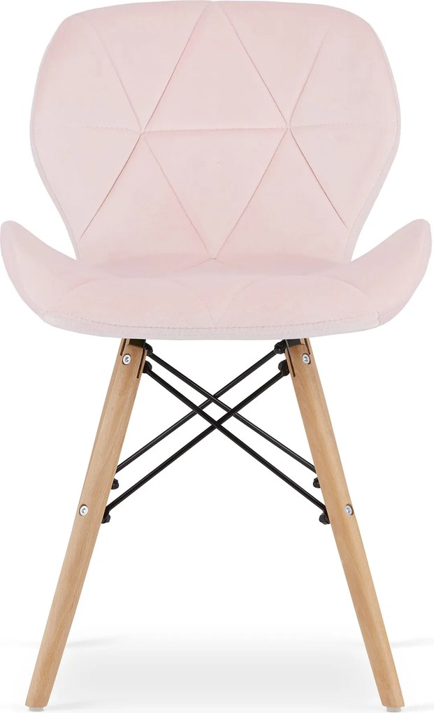 Scaun de masa Culoare roz, LAGO VELVET