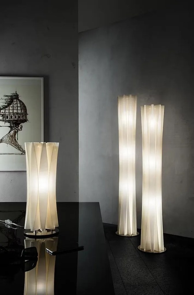 Lampadar design Art Deco realizat manual Bach XL White