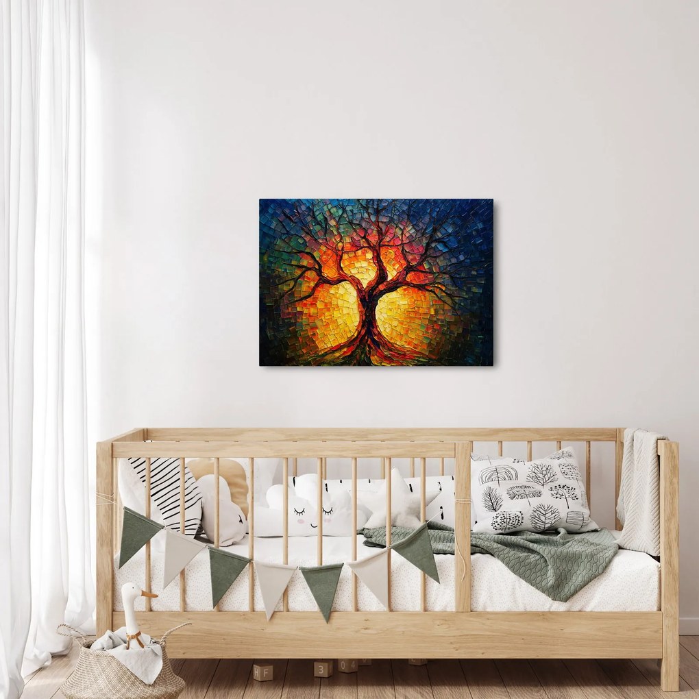 Tablou - Arborele vieții în mozaic (70x50 cm)