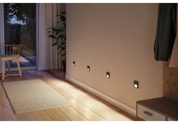 Paulmann 80001 - LED/1W Lumină scară TSARO 230V Follow/negru