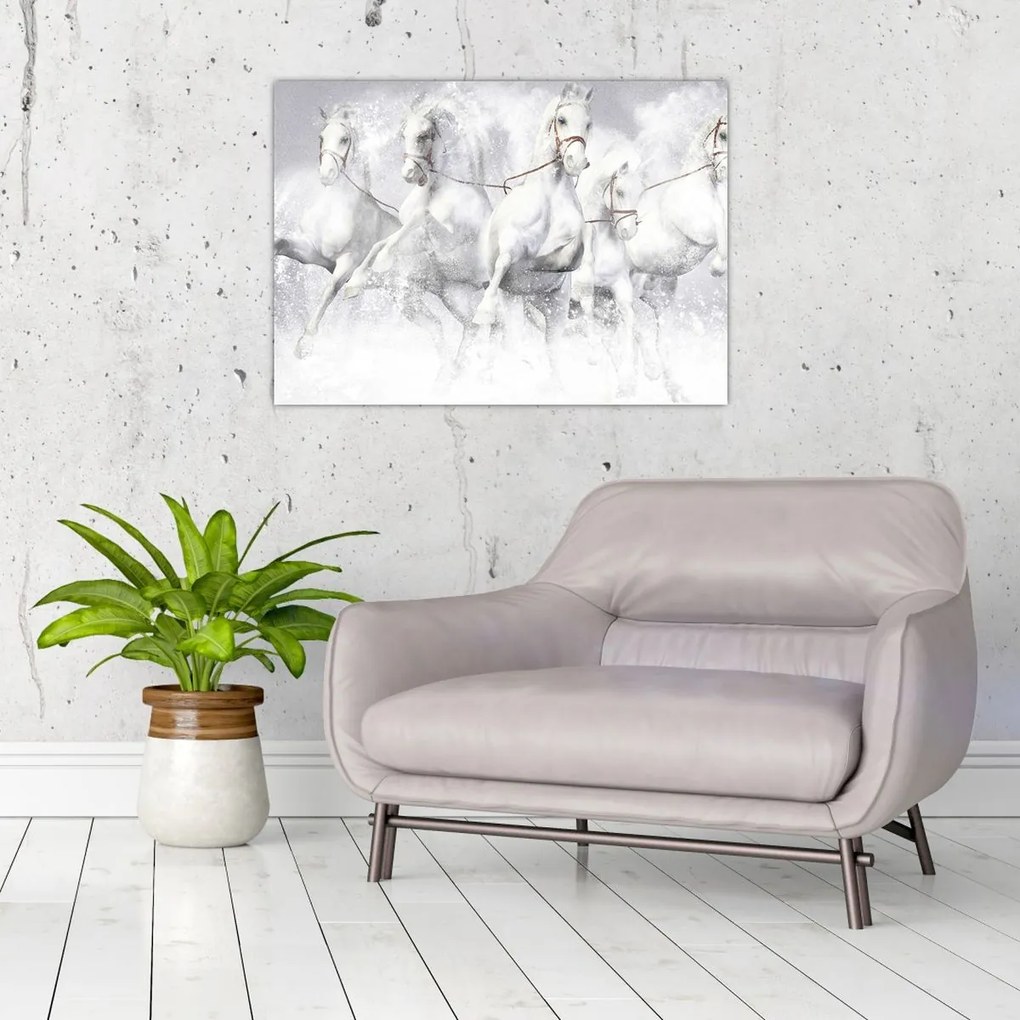 Tablou - Ilustrație de cai de curse (70x50 cm)