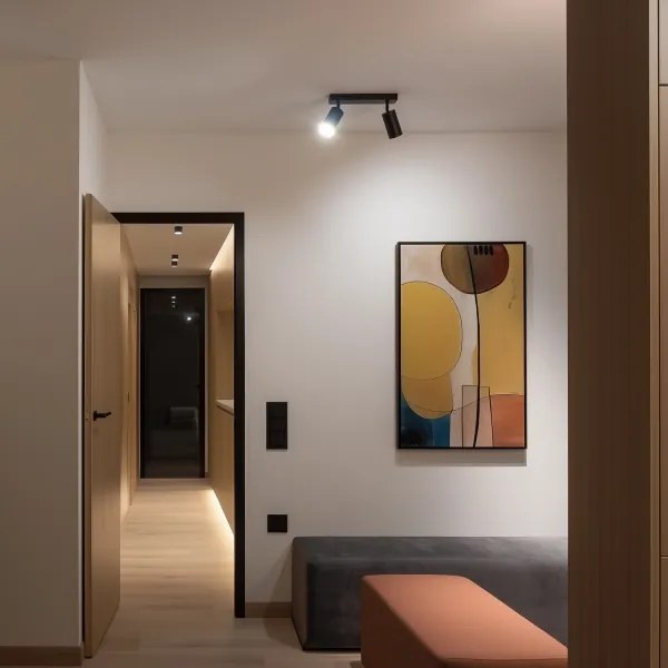 Brilagi - Spot LED dimabil SELE 2xGU10/6,5W/230V negru/auriu