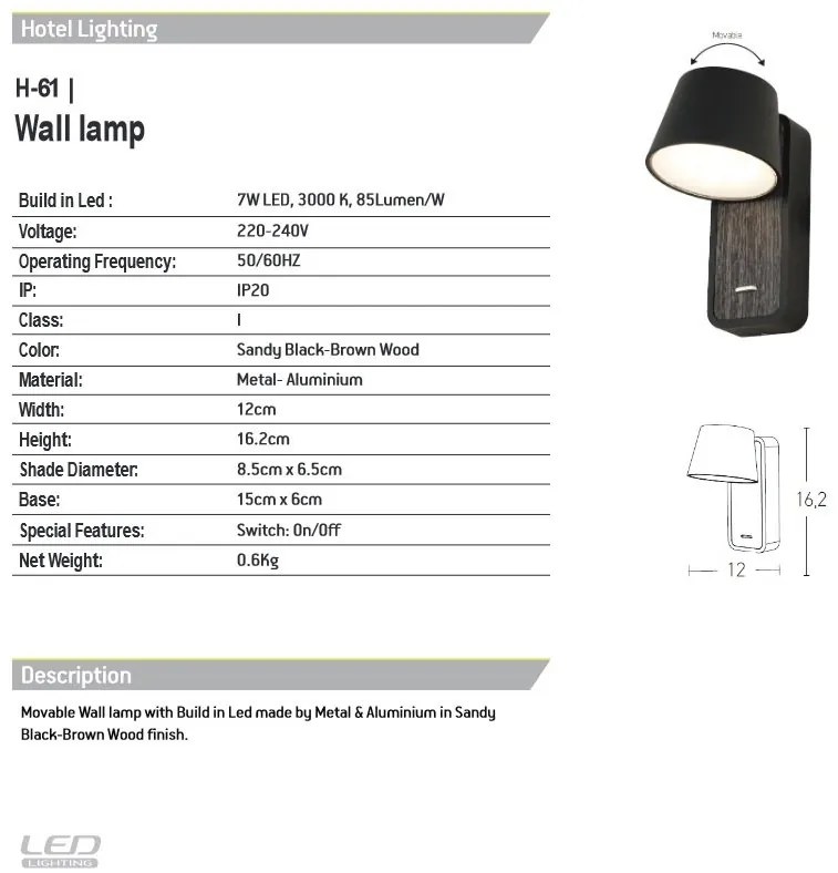 Aplica LED moderna stil minimalist Lamya