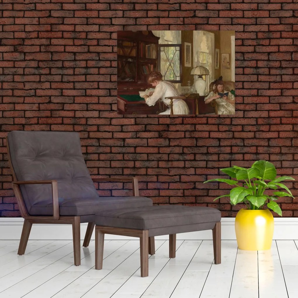 Tablou - Edmund Tarbell, Josephine and Mercie, reproducere (70x50 cm)