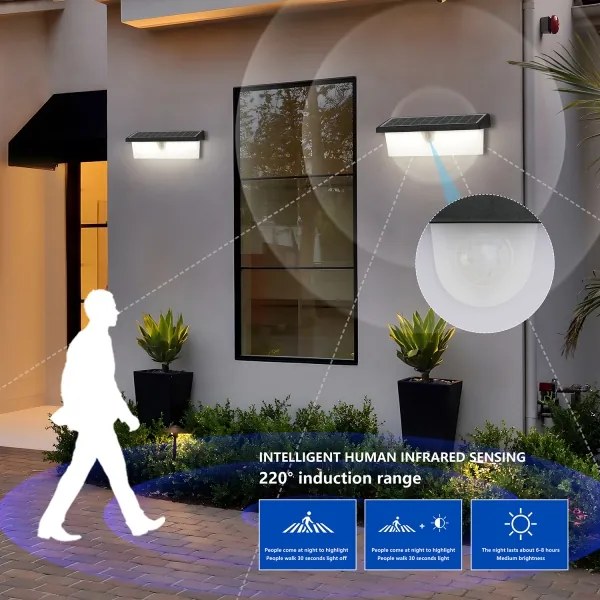 Aplică LED solară cu senzor SUN RAY LED/6W/3,7V 2200 mAh IP44