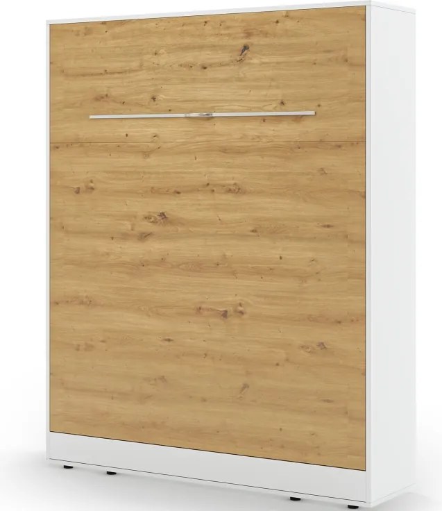 Pat rabatabil Devesto Vertical Wall 160 Artisan Eiche LED, 160x200 cm – Artisan Eiche