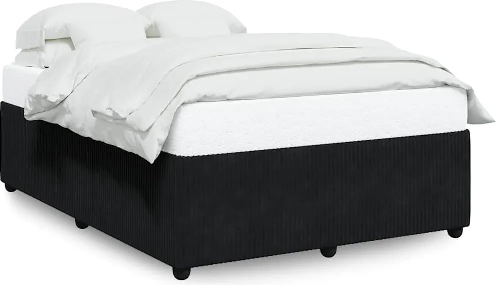 vidaXL Cadru de pat fără saltea, negru, 160x200 cm, catifea