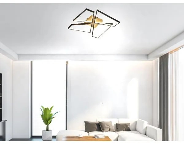 Plafonieră LED dimabilă LED/115W/230V 3000-6500K maro/negru + telecomandă