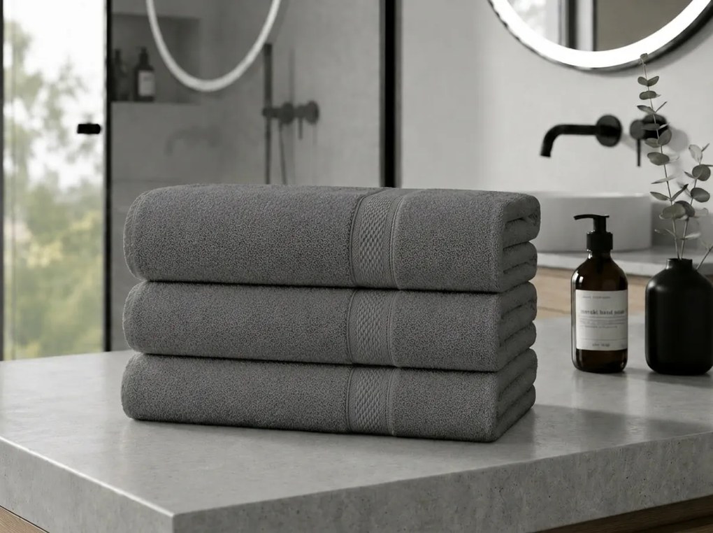 Prosop CLARYSSE ELEGANCE 60x110 cm gri, 100% bumbac