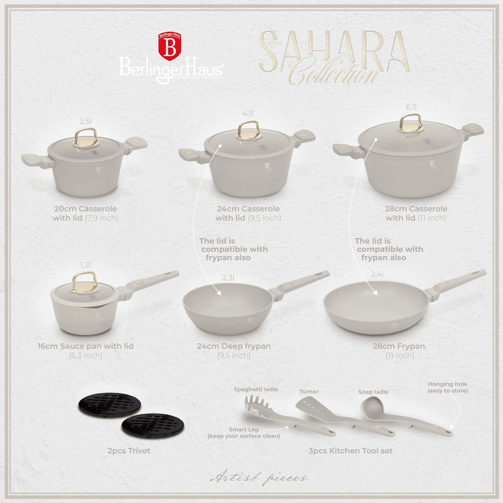 Set oale de 15 piese Sahara Collection Berlinger Haus BH 8081