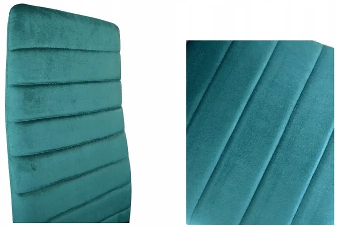 JAKS SCAUN DE SUFRAGERIE VELVET BLACK - VERDE