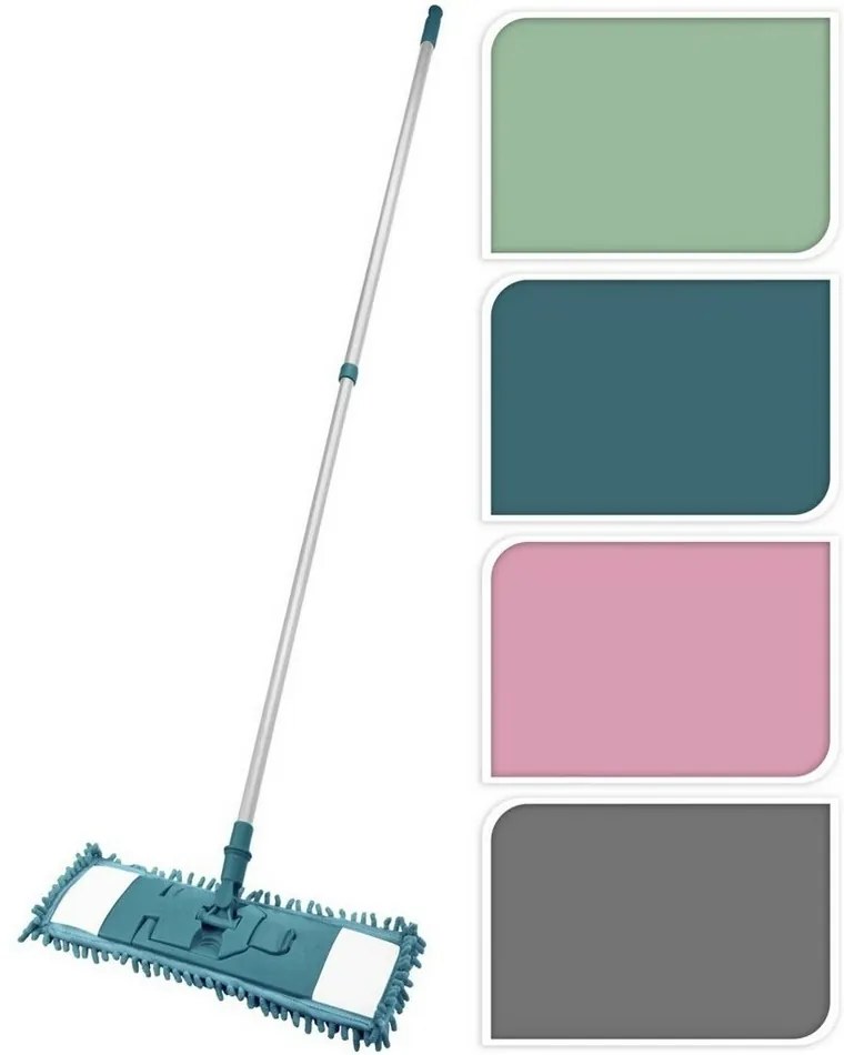 Mop de podea Ultra Clean cu bară telescopică, roz