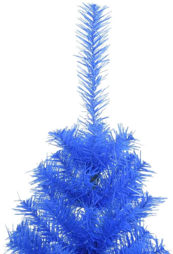 Brad de Craciun artificial cu suport, albastru, 120 cm, PVC Albastru, 120 cm, 1