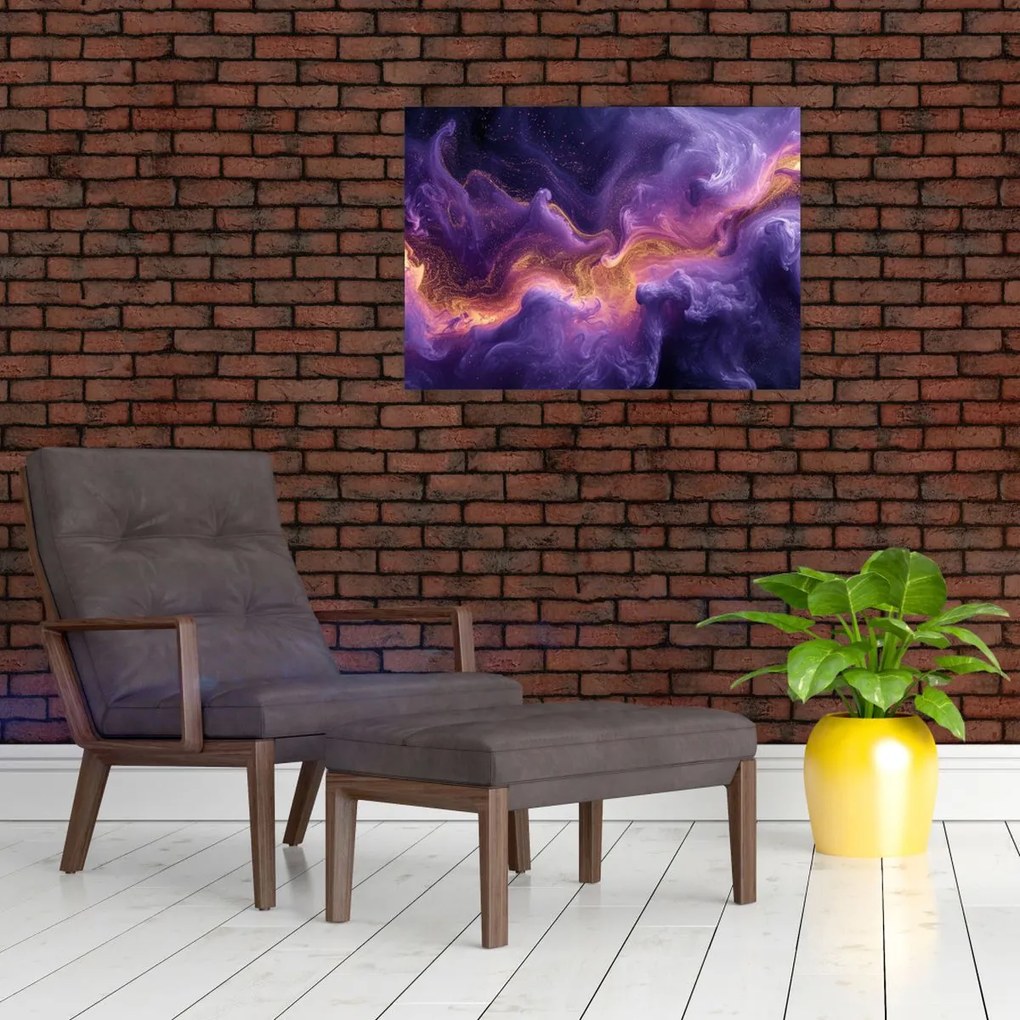 Tablou pe sticlă - Nebuloasa purpurie (70x50 cm)