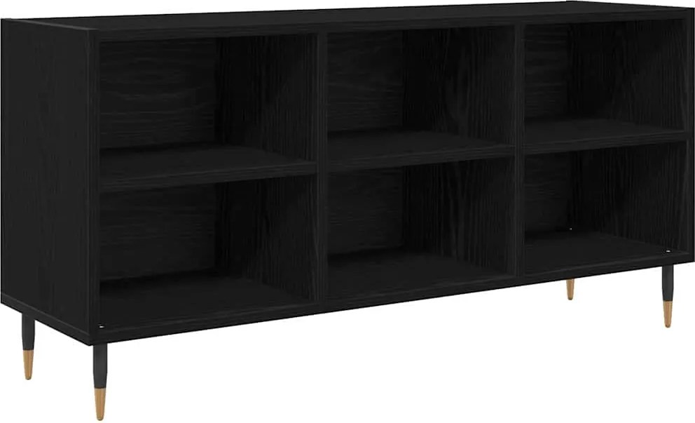 vidaXL Cabinet TV Stejar Negru 103,5 x 30 x 50 cm Lemn compozit