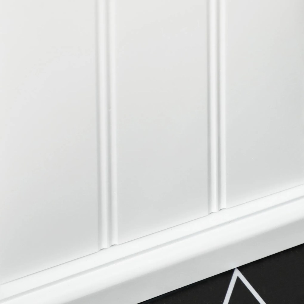 Kleankin Dulap Baie cu Suport Hârtie Igienică MDF 21.5x17.8x66.5cm Alb | Aosom Romania