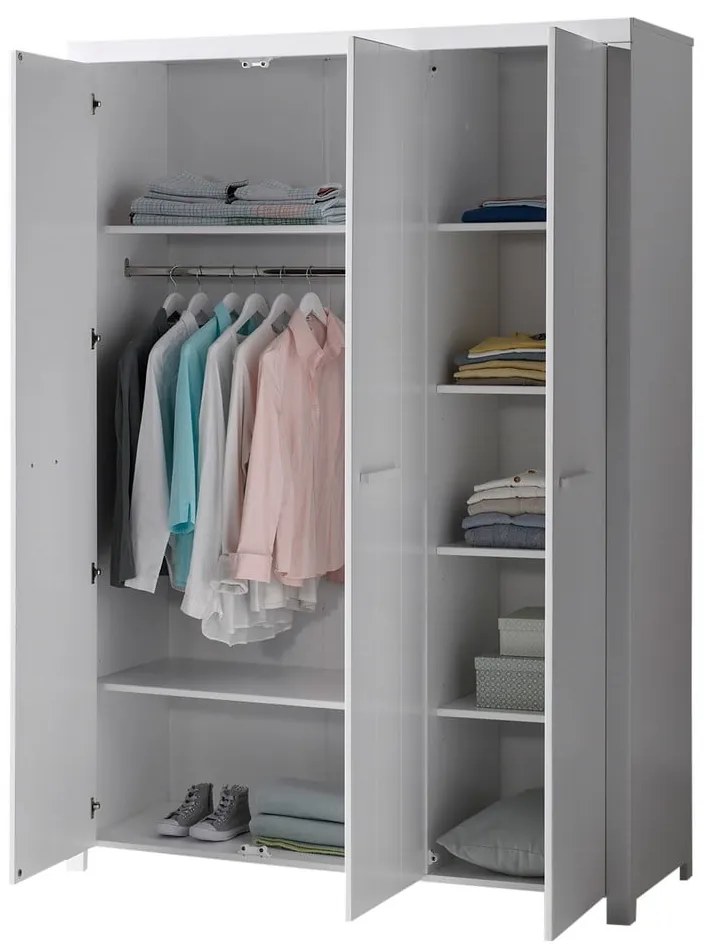 Dulap Vipack Erik, lățime 144 cm, alb