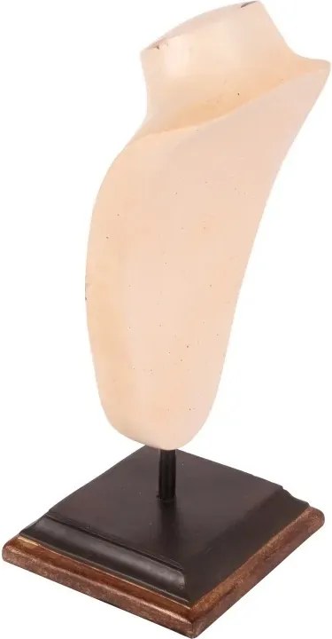 Bust decorativ din polirășină, maro, pe suport, 35 x 16 x 13,5 cm, „Vénus”