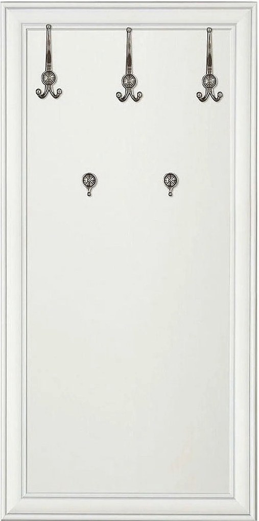 Cuier hol intrare IDENTO, alb, PAL/metal, 75x3x144 cm