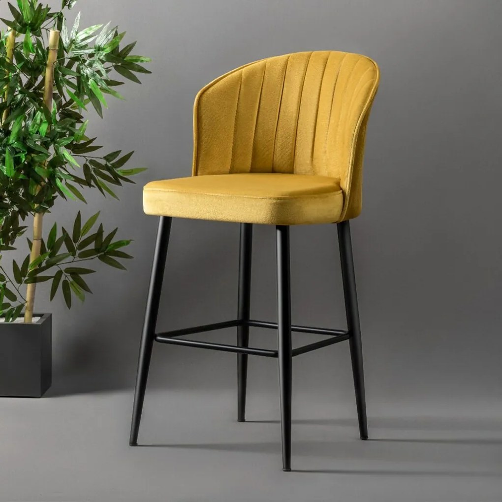 Set de scaune de bar Rubi Yellow, 4 buc., 4 buc