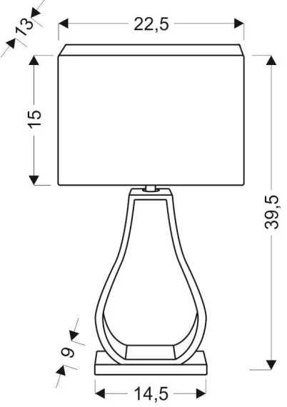 Lampă de masă FEMO 1xE14/40W/230V gri/maro