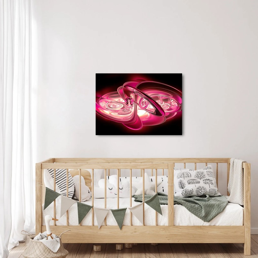 Tabloul cu fractali roz (70x50 cm)