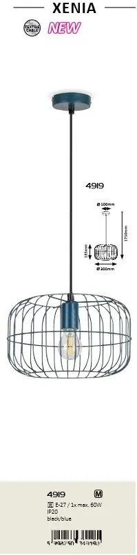 Pendul design industrial Xenia 4919 RX