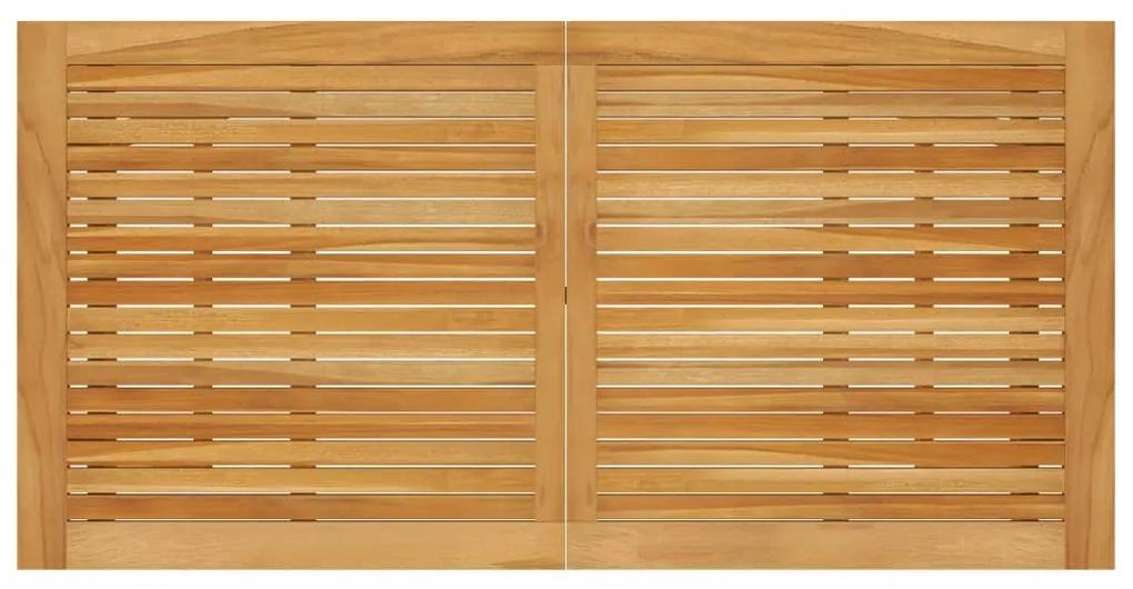 Masa bar de gradina, 140 x 70 x 104 cm, lemn masiv de acacia 1, Maro, 140 x 70 x 104 cm