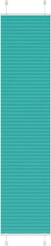 vidaXL Jaluzea plisată verde petrol 50x200 cm Lățime țesătură 49,4 cm