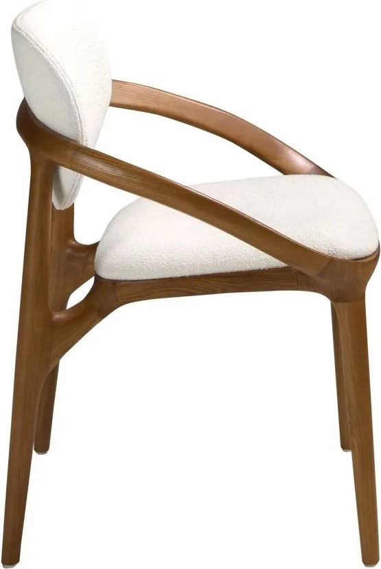 Scaun din lemn si tesatura Off-White