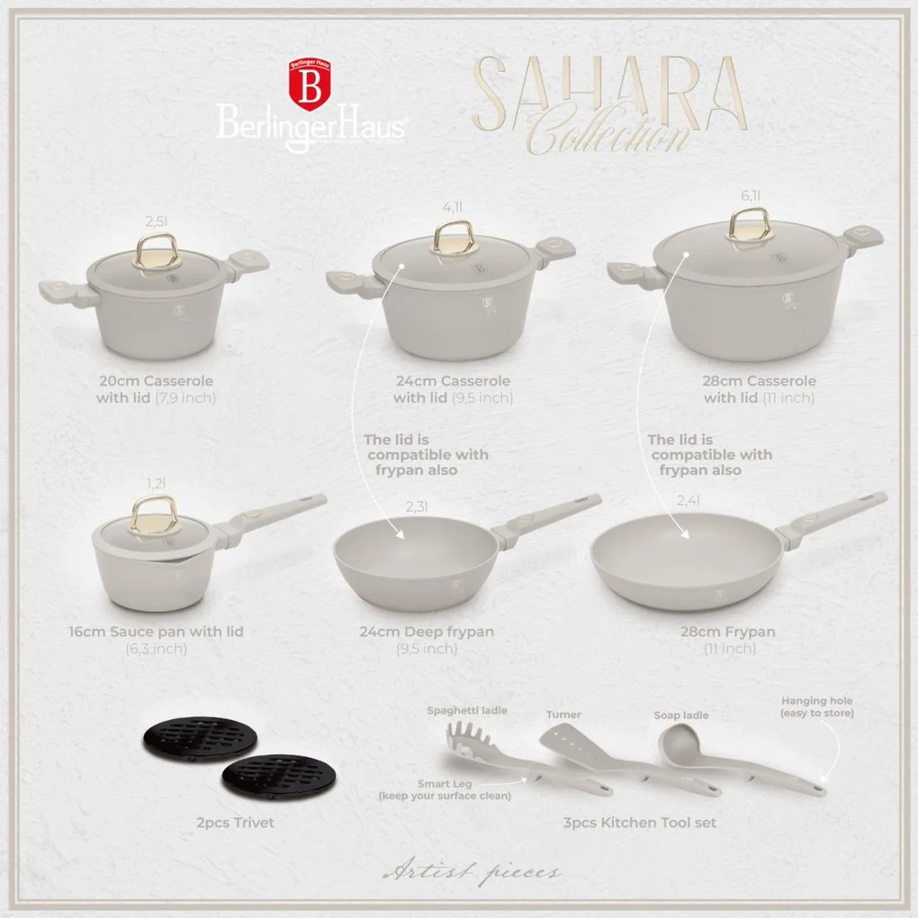 Set oale de 15 piese Sahara Collection Berlinger Haus BH 8081