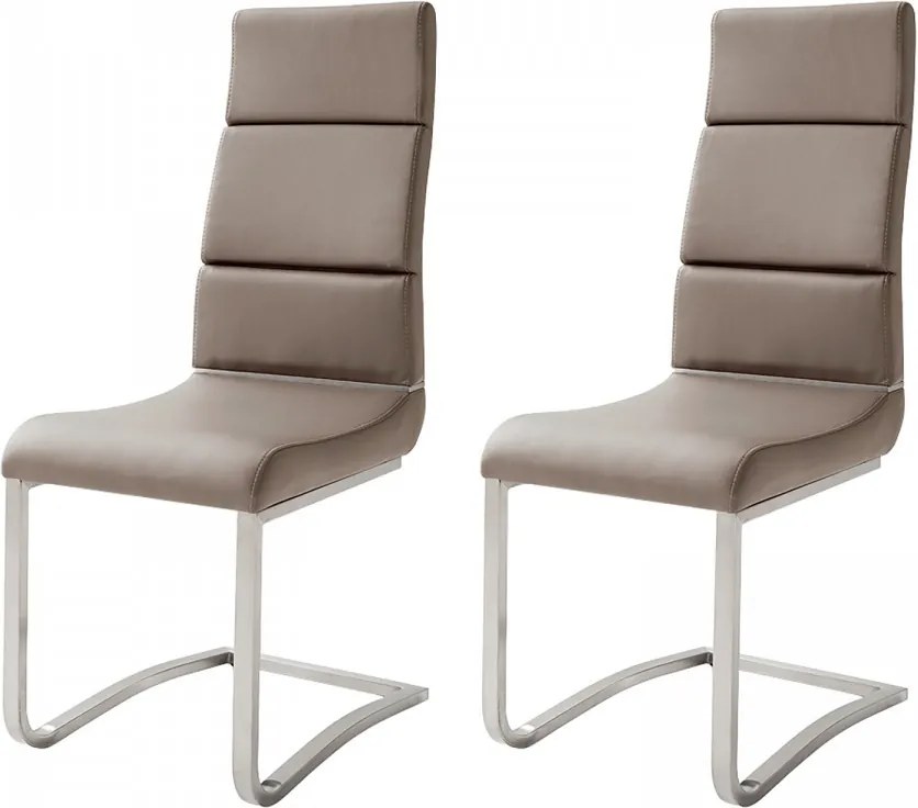Set de 2 scaune Mergozzo maro, 44 x 106 x 61 cm