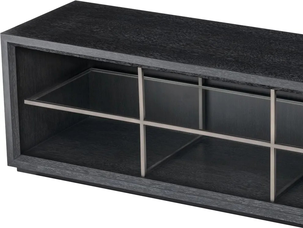 Comoda TV design elegant LUX Hennessey L, gri carbune 115112 HZ