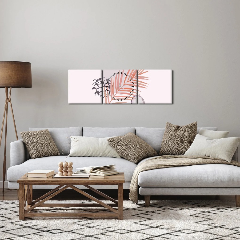 Tablou - Minimalism violet N⁰3 (cu ceas) (90x30 cm)