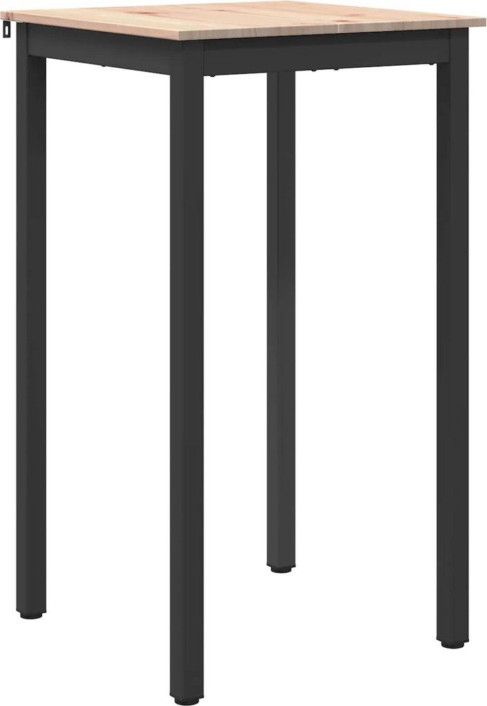 vidaXL Masă de bar natural 60 x 60 x 105 cm Lemn de pin masiv