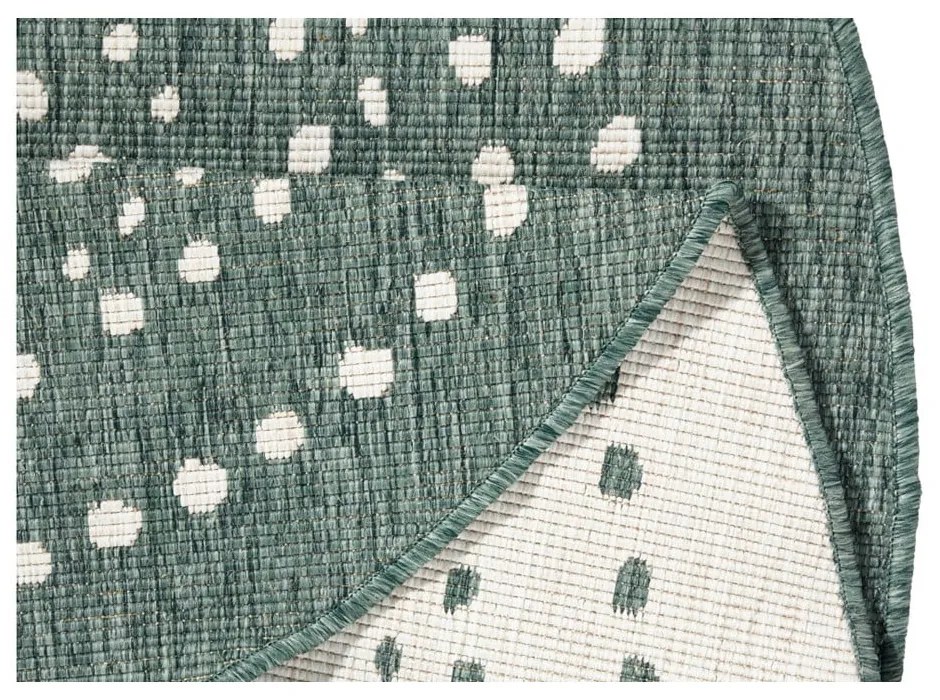 Covor reversibil pentru exterior NORTHRUGS Bali, Ø 200 cm, verde