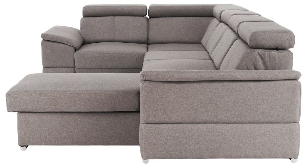 Colţar, gri maroniu Taupe, model dreapta, SEGORIA ROH U