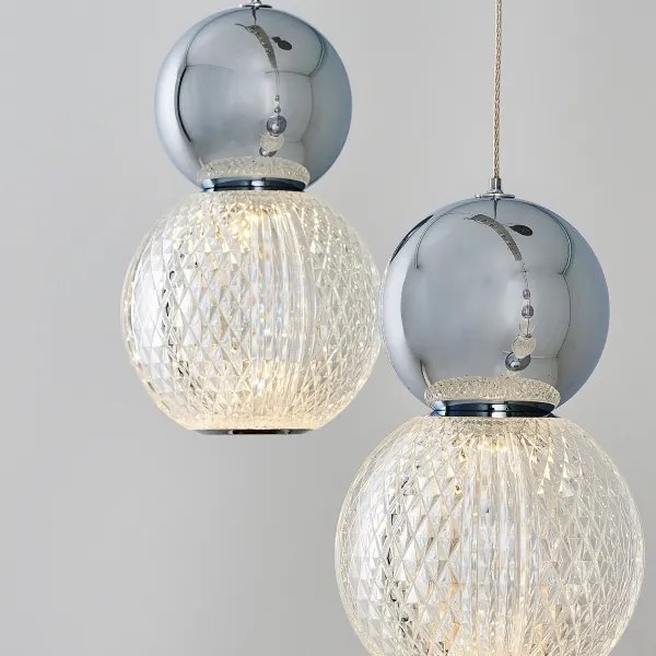 Lustră LED pe cablu CREMONA LED/27W/230V 3000K crom mat