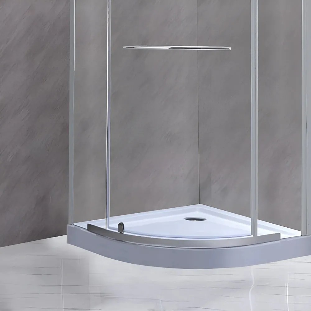 Cădiță de duș acrilică curbată Klonberg 80x80