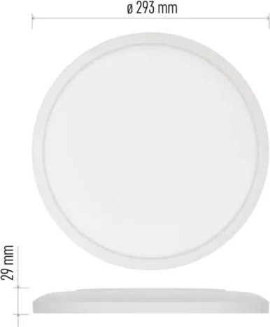 Plafonieră LED FLORI LED/18W/230V 4000K alb d. 29 cm