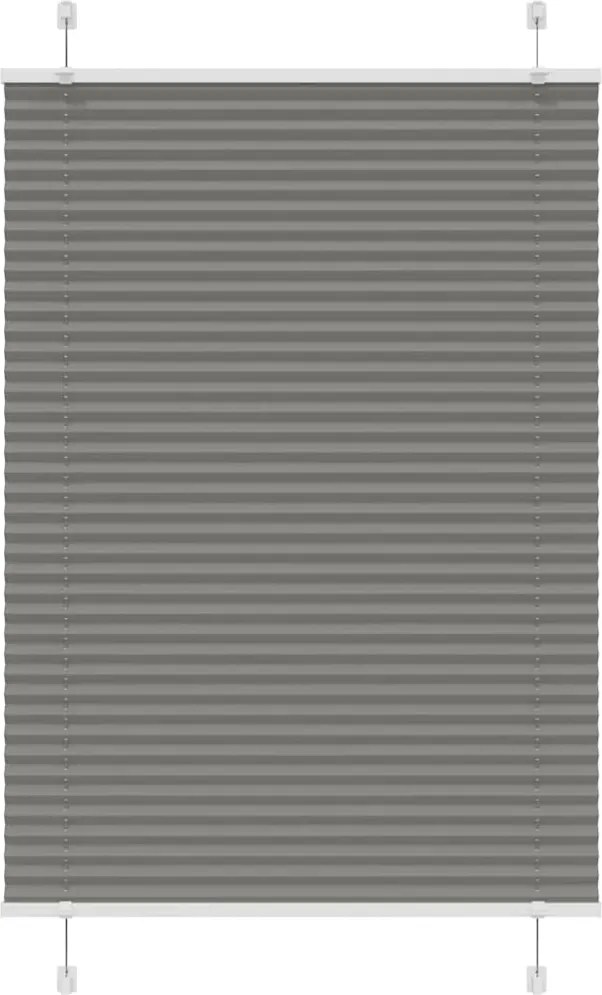 vidaXL Jaluzea plisată Antracit 85x100 cm Lățime țesătură 84,4 cm