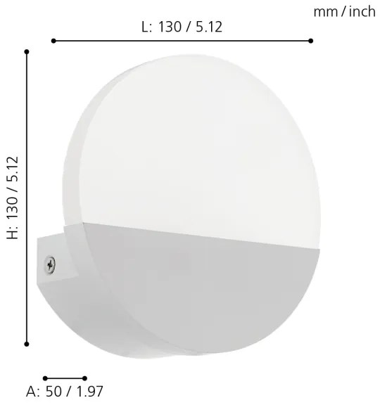 Eglo 96039 - Corp de iluminat LED perete metruASS 1 1xLED/4,5W/230V