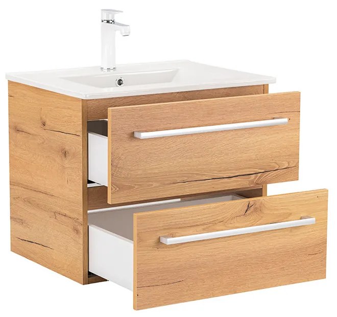 Dulap inferior Vario Clam 60 cu lavoar stejar-stejar