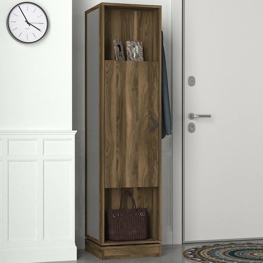 Cuier rotativ cu oglindă Roll Walnut