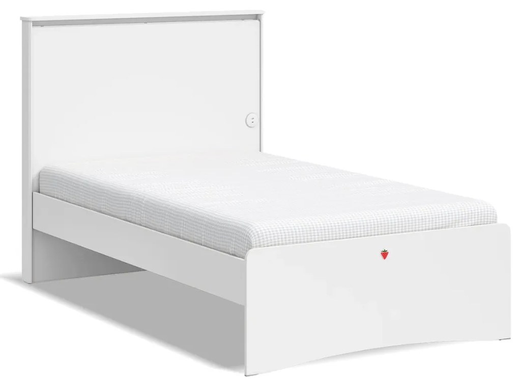 Pat pentru copii 100x200 cm ,   Design modern, port USB, colectia Varia White