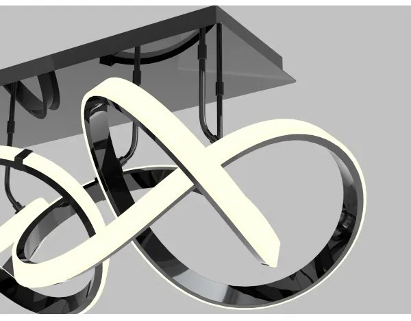 Wofi 9134-205 - Lustr LED INDIGO 64W stmívatelný, černá/chrom